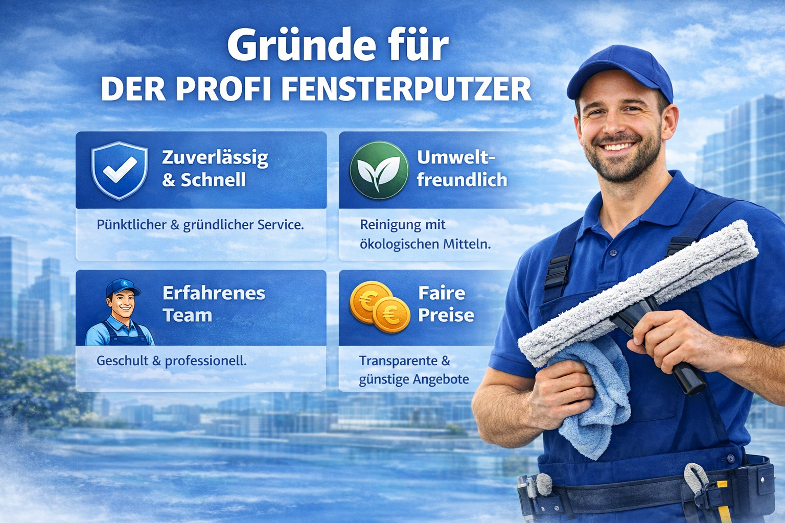 Gründe die für den Profi Fensterputzer sprechen