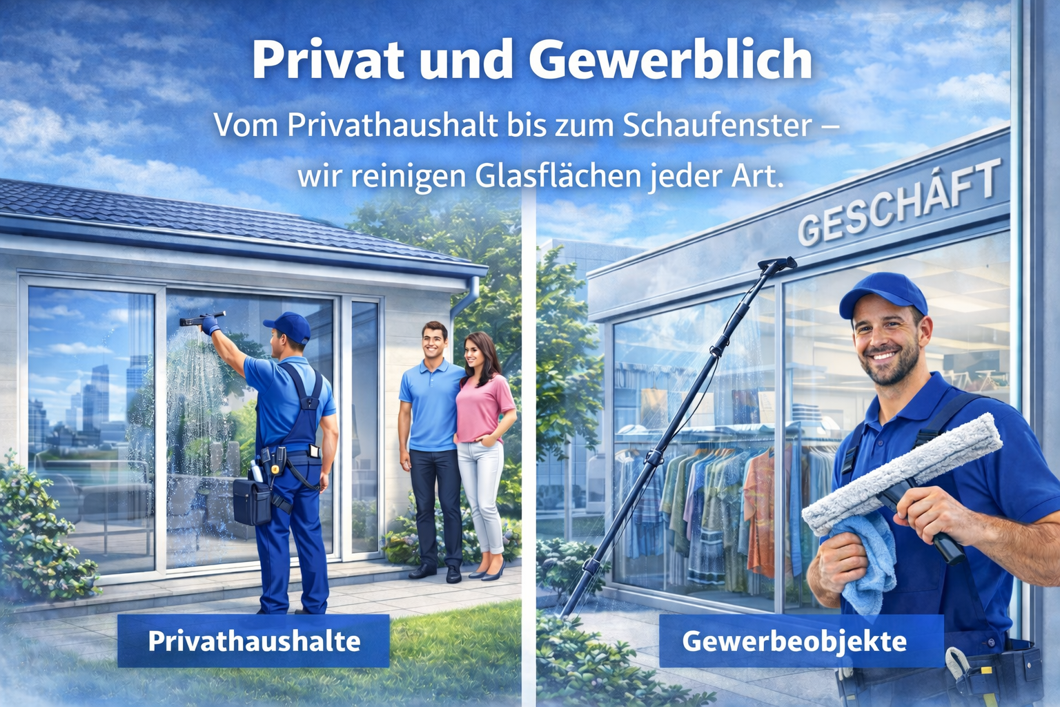 Fensterputzer für privat und gewerblich